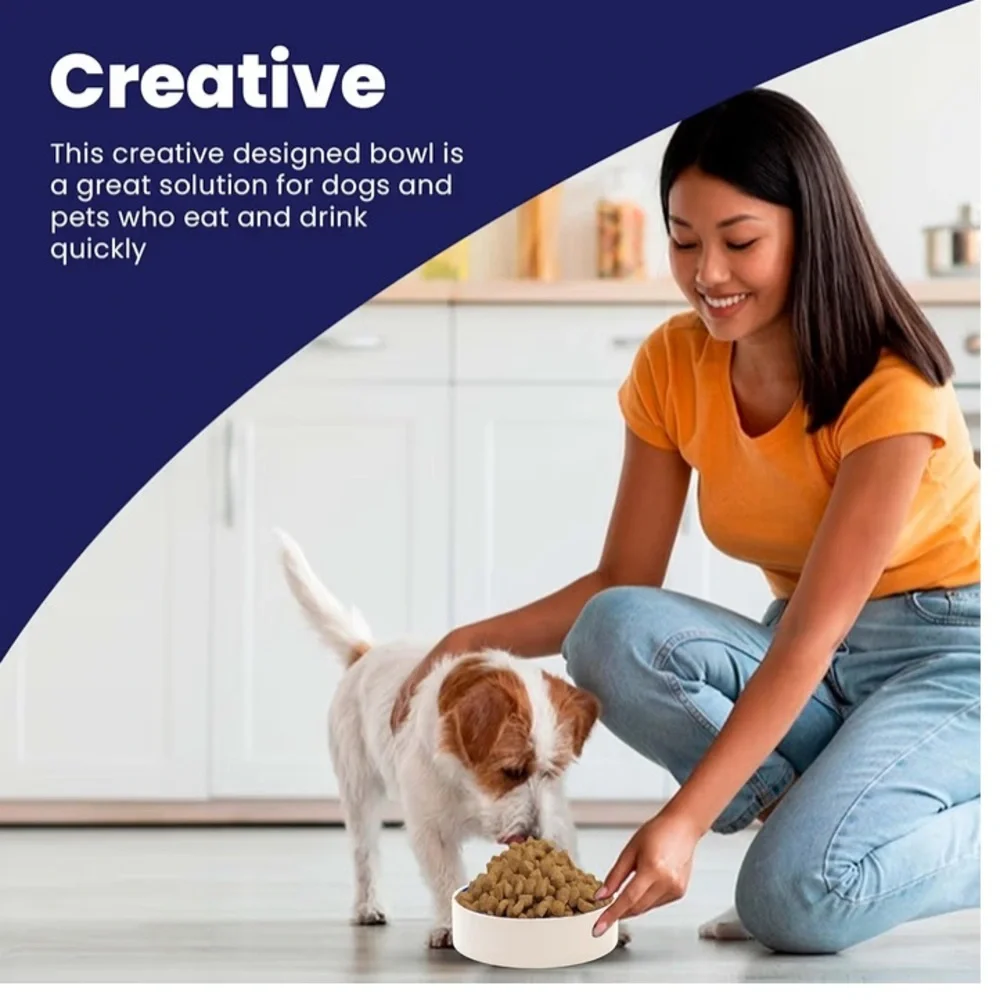 Classic Heavy-Duty Ceramic Stoneware Bowl for Dogs & Cats